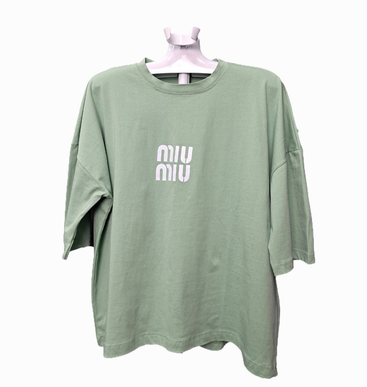 تیشرت باکسی فری سایز (miu miu)