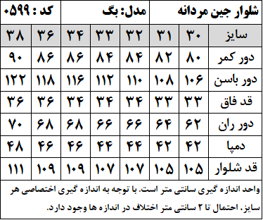 شلوار جین مردانه مدل بگ استایل (کد 0599)