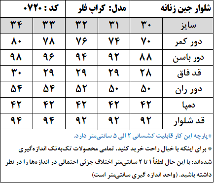 شلوار جین زنانه مدل کراپ فلر (کد ۰۷۲۰)